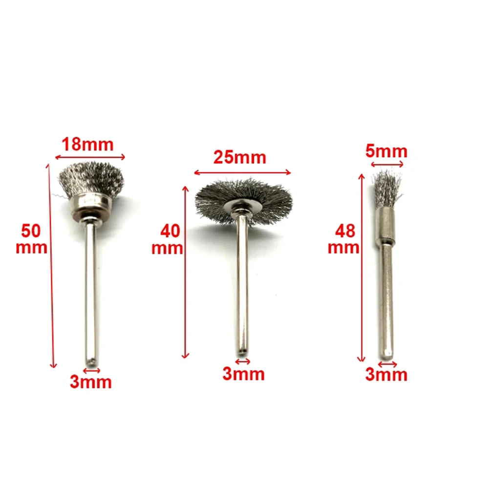 24Pcs Drill Brush Brass Steel Wire Wheel Cup Brushes 5/15/25mm Head 3mm Shank For Metal Rust Removal Polishing Rotary Tool Parts
24Pcs Drill Brush Brass Steel Wire Wheel Cup Brushes 5/15/25mm Head 3mm Shank For Metal Rust Removal Polishing Rotary Tool Parts