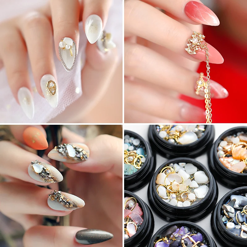 Irregular Natural Colored Shell Fragment Nail Art Decorations Geometric Alloy Manicure Accessories Gems Woman Wholesale Jewelry
Irregular Natural Colored Shell Fragment Nail Art Decorations Geometric Alloy Manicure Accessories Gems Woman Wholesale Jewelry