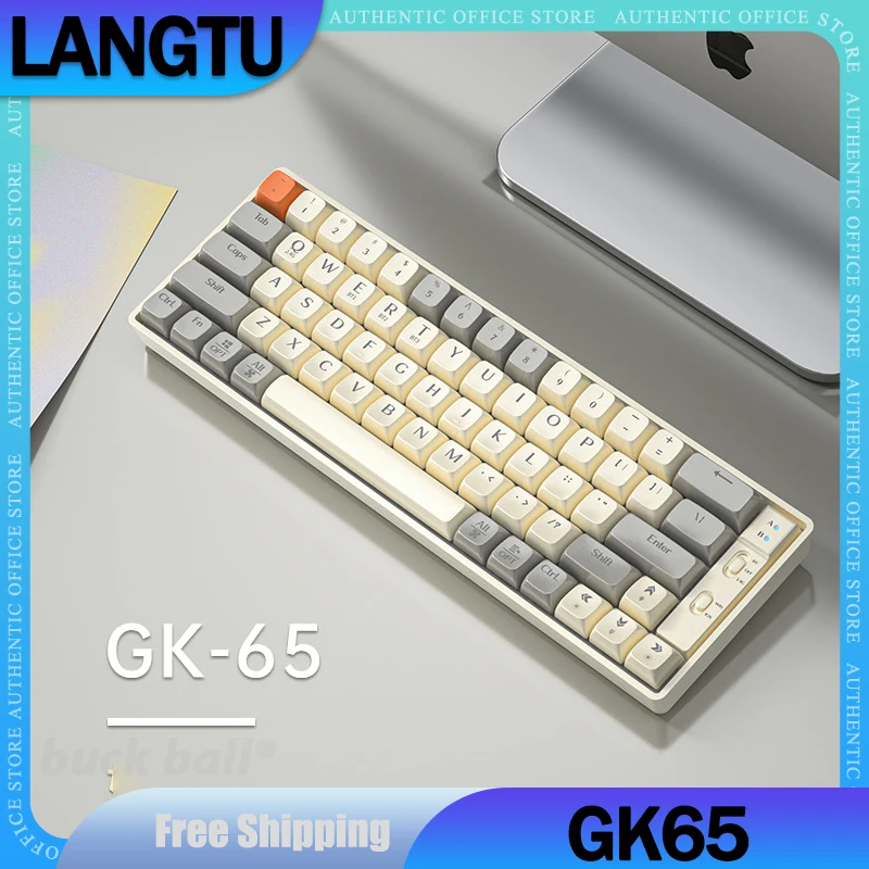 

Клавиатура компьютерная Langtu GK65, 3 режима, 2,4 ГГц, Bluetooth, 65 клавиш