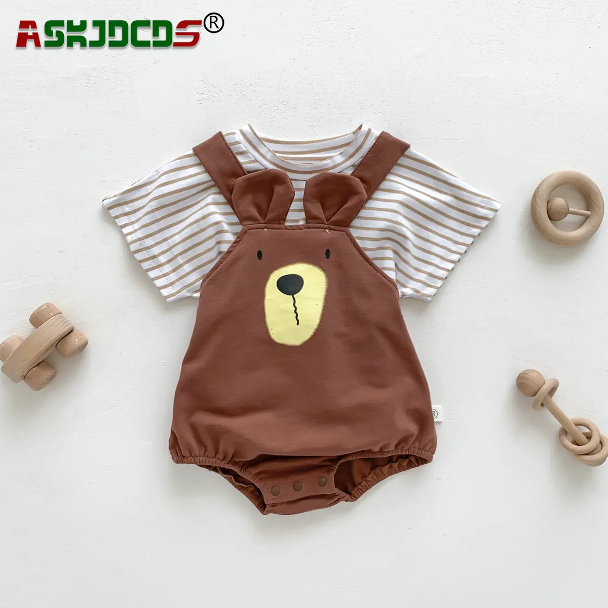 2023 New In Summer Lovely Newborn Baby Girls Boys Dot Striped Top Tees T-shirts Bear Print Strap Bodysuits Kids Infant Clothing
2023 New In Summer Lovely Newborn Baby Girls Boys Dot Striped Top Tees T-shirts Bear Print Strap Bodysuits Kids Infant Clothing