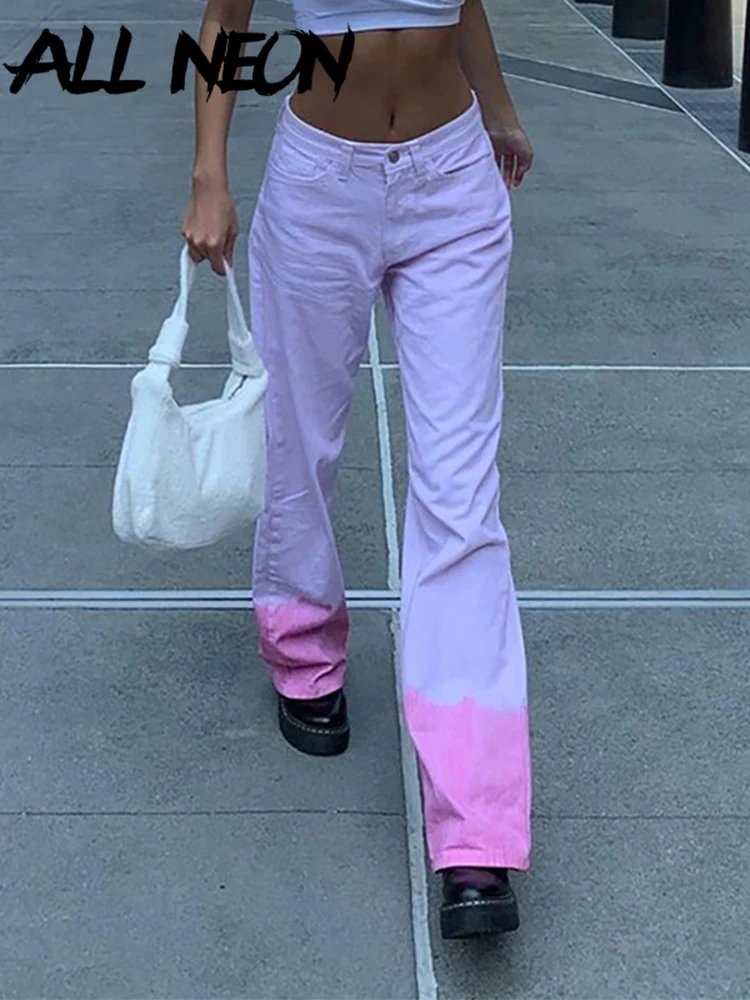 ALLNeon Y2K Streetwear Vintage Tie Dye Pink Denim Long Jeans 2000s Fashion Full Length Straight Trousers Women Retro Pants Baggy
ALLNeon Y2K Streetwear Vintage Tie Dye Pink Denim Long Jeans 2000s Fashion Full Length Straight Trousers Women Retro Pants Baggy