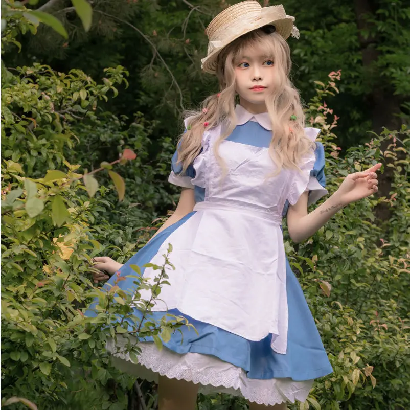 Anime Alice In Wonderland Cosplay Costume Lolita Dress Maid Apron Fantasia Carnival Halloween Costumes for Women&Girl
Anime Alice In Wonderland Cosplay Costume Lolita Dress Maid Apron Fantasia Carnival Halloween Costumes for Women&Girl