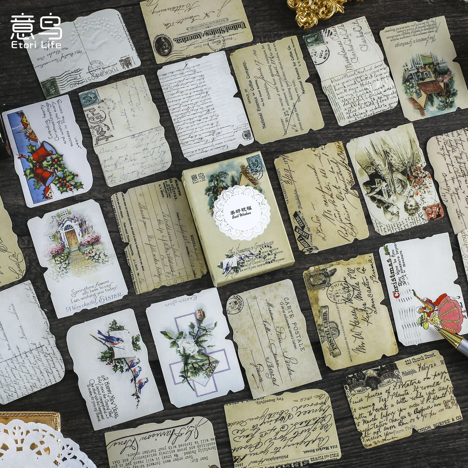 24 Sheets 4 Style Boxed Stickers Vintage Hand Account DIY Material Decorative Stickers Letter Message Paper
24 Sheets 4 Style Boxed Stickers Vintage Hand Account DIY Material Decorative Stickers Letter Message Paper