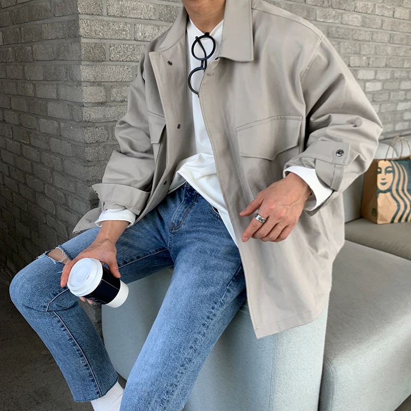 2022 Men Spring Autumn New Korean Long Sleeve Tooling Coats Men's Loose Casual Jackets Ladies Solid Color Outwear Clothes C78
2022 Men Spring Autumn New Korean Long Sleeve Tooling Coats Men's Loose Casual Jackets Ladies Solid Color Outwear Clothes C78