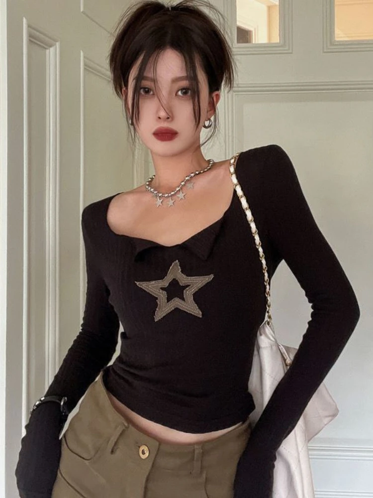 Deeptown Y2K Harajuku Graphic T Shirts Women Grunge Aesthetic Slim Long Sleeve Tees Vintage Kpop Casual Chic Bottoming Crop Tops
Deeptown Y2K Harajuku Graphic T Shirts Women Grunge Aesthetic Slim Long Sleeve Tees Vintage Kpop Casual Chic Bottoming Crop Tops