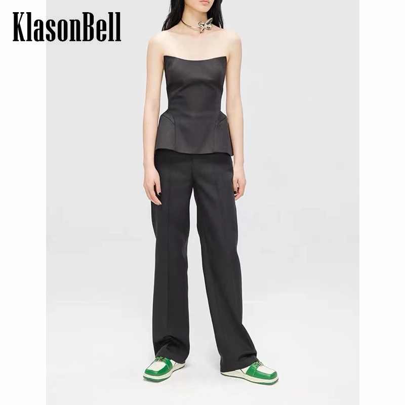 6.9 KlasonBell Sexy Strapless Collect Waist Tank Top Or With Belt Straight Pants Set Women
6.9 KlasonBell Sexy Strapless Collect Waist Tank Top Or With Belt Straight Pants Set Women