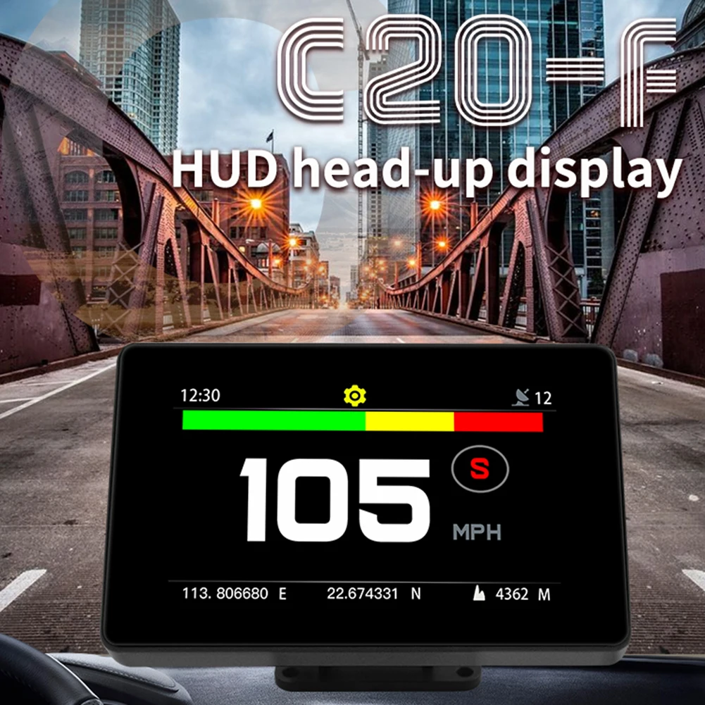 C20 HUD Projector Touch Screen GPS Car Alarm Speedometer Auto On-board Computer Universal For 10-30V Dual-channel Satellite GPS
C20 HUD Projector Touch Screen GPS Car Alarm Speedometer Auto On-board Computer Universal For 10-30V Dual-channel Satellite GPS
