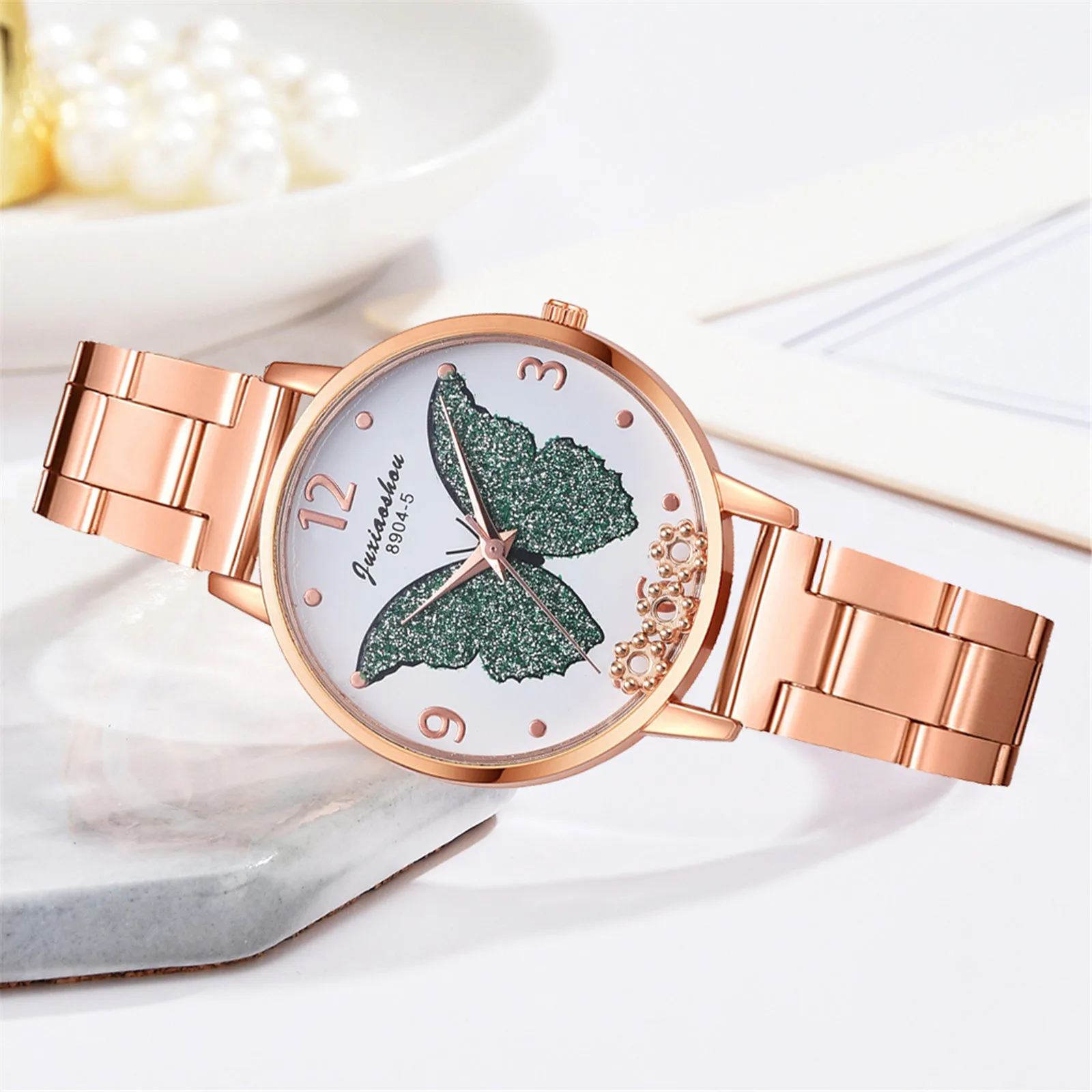 Casual Belt Rose Watches type Luxury Gold Ladies butterfly Women Border watch Women's Watch Wristwatch Womens
Casual Belt Rose Watches type Luxury Gold Ladies butterfly Women Border watch Women's Watch Wristwatch Womens