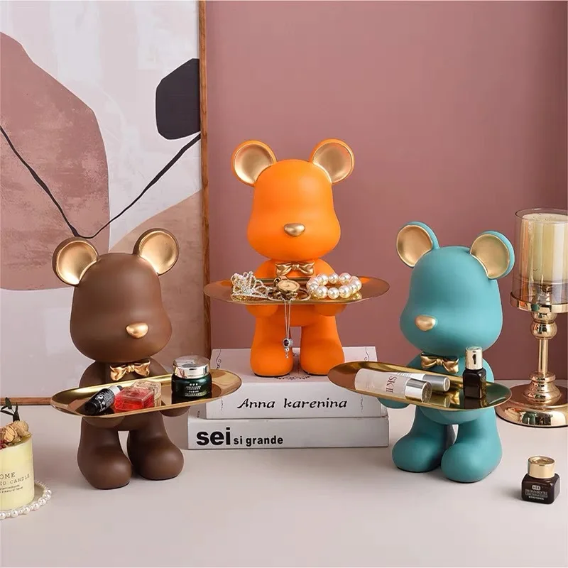 Creative Bear Storage Tray Kawaii Small Ornaments Living Room Porch Desk Home Resin Decoration Keys Candy Fruit Tray Home Decor
Creative Bear Storage Tray Kawaii Small Ornaments Living Room Porch Desk Home Resin Decoration Keys Candy Fruit Tray Home Decor