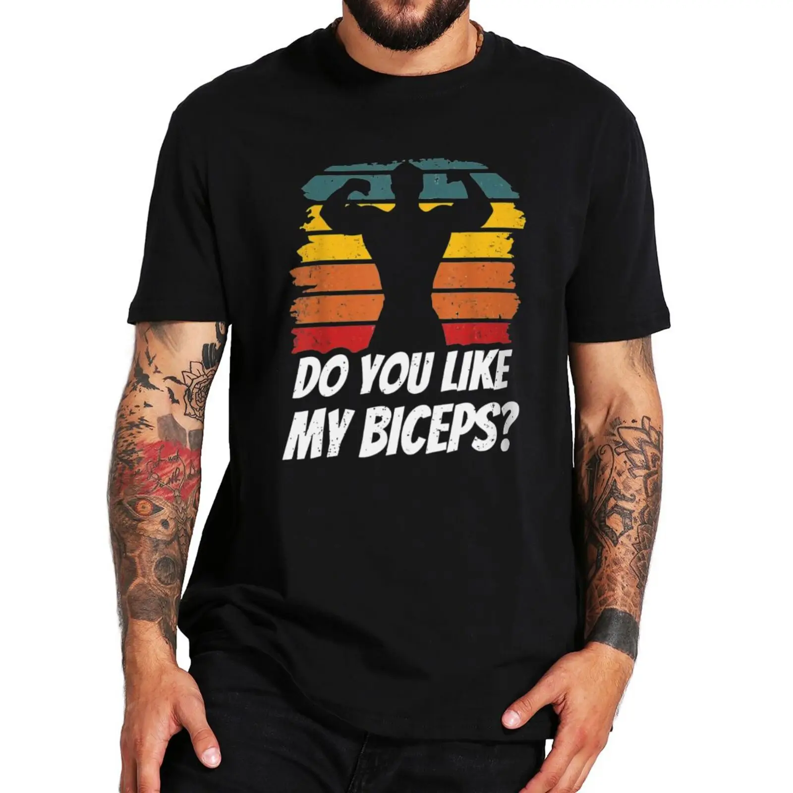 

Retro Do You Like My Biceps T-shirt T-Shirt Funny Sports Sayings Vintage Short Sleeve Oversized Summer Cotton Unisex T Shirt