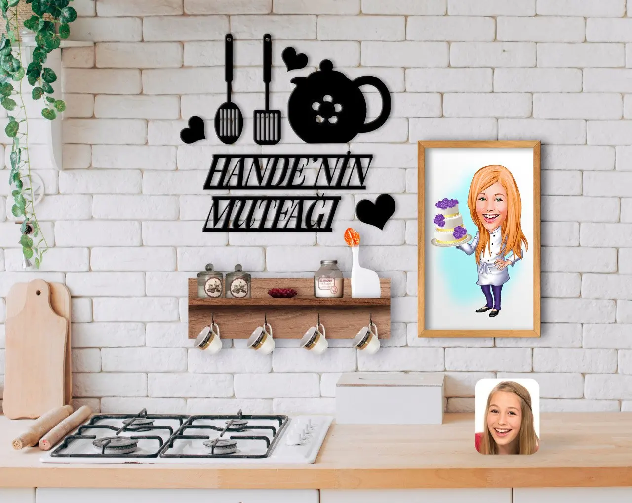 BK Home İsme Custom Kitchen Wall Decoration Wood Caricature Of table And Decorative Shelf Cup Hanger Gift Seti-3
BK Home İsme Custom Kitchen Wall Decoration Wood Caricature Of table And Decorative Shelf Cup Hanger Gift Seti-3
