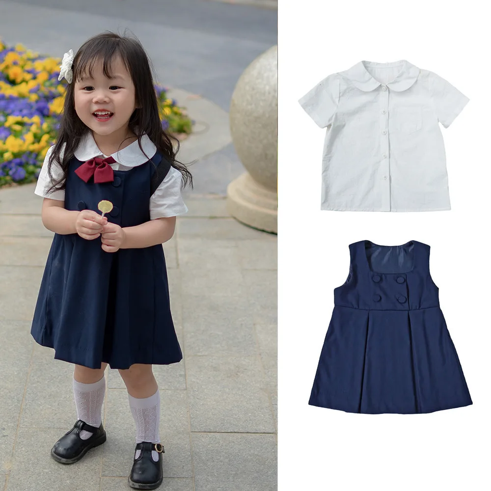 Jenny&Dave Girls' Academy Style Set Summer Cute Polo Neck Shirt Pleated Tank Skirt Baby Versatile Skirt Girl 
Jenny&Dave Girls' Academy Style Set Summer Cute Polo Neck Shirt Pleated Tank Skirt Baby Versatile Skirt Girl