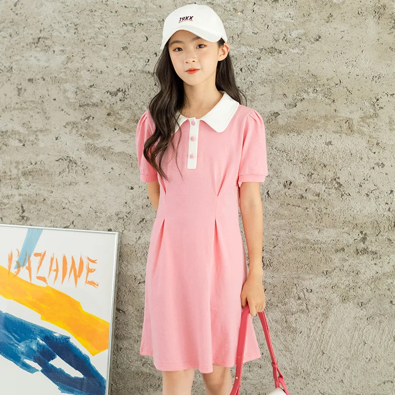 Big Girls Shirts Dress 2022 New Summer Kids Turn Down Collar Dresses Children Clothes Teens Pink Clothing Mother And Daughter
Big Girls Shirts Dress 2022 New Summer Kids Turn Down Collar Dresses Children Clothes Teens Pink Clothing Mother And Daughter