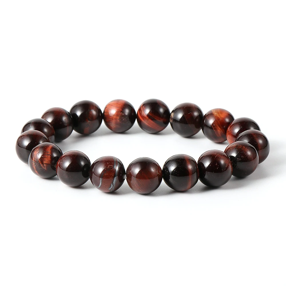 

10mm 5A Natural Stone Black Hematite Obsidian Turquoise Tiger Eye Beaded Bracelet For Men Women Elastic Bracelets Yoga Jewelry