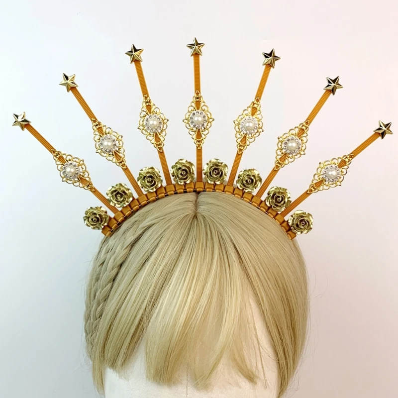Pearls Spiked Hair Hoop Vintage Pageant Hair Accessories for Baroque Wedding Headband Bridal Photo Props
Pearls Spiked Hair Hoop Vintage Pageant Hair Accessories for Baroque Wedding Headband Bridal Photo Props