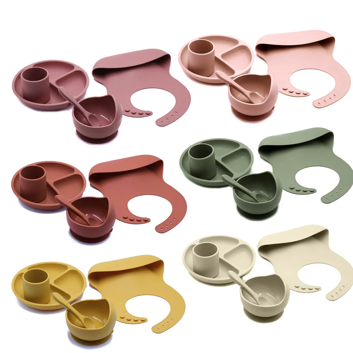 5Pcs/Set Baby Silicone Bowl Plate Bibs Spoon Sets BPA Free Children Tableware Non-slip Suction Feeding Plate Kids Dinner Dishes
5Pcs/Set Baby Silicone Bowl Plate Bibs Spoon Sets BPA Free Children Tableware Non-slip Suction Feeding Plate Kids Dinner Dishes