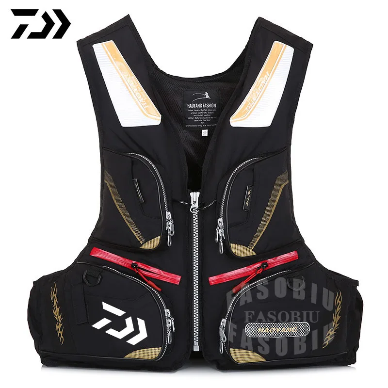 Daiwa Multifunctional Outdoor Men's Fishing Life Jacket Vest Outdoor Multifunctional Buoyancy Multiple Pockets Safety Life Vests
Daiwa Multifunctional Outdoor Men's Fishing Life Jacket Vest Outdoor Multifunctional Buoyancy Multiple Pockets Safety Life Vests