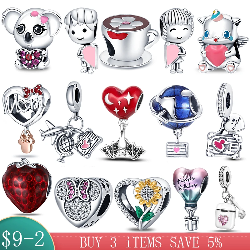 Fits Original Pandora Bracelet Necklace 100% 925 Silver heart shaped animal Charms Beads Women Silver Color Pendant DIY Jewelry
Fits Original Pandora Bracelet Necklace 100% 925 Silver heart shaped animal Charms Beads Women Silver Color Pendant DIY Jewelry