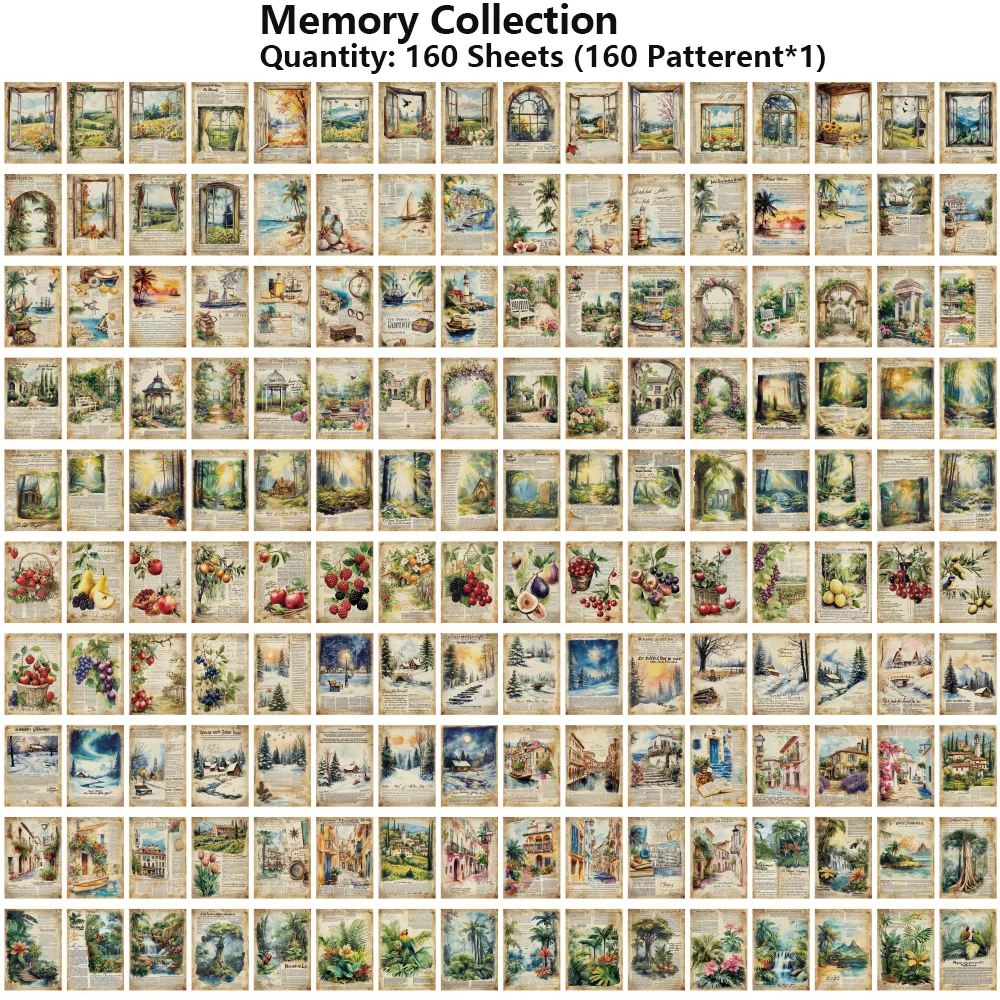 Винтажная бумага для скрапбукинга 160 листов
Винтажная бумага для скрапбукинга 160 листов