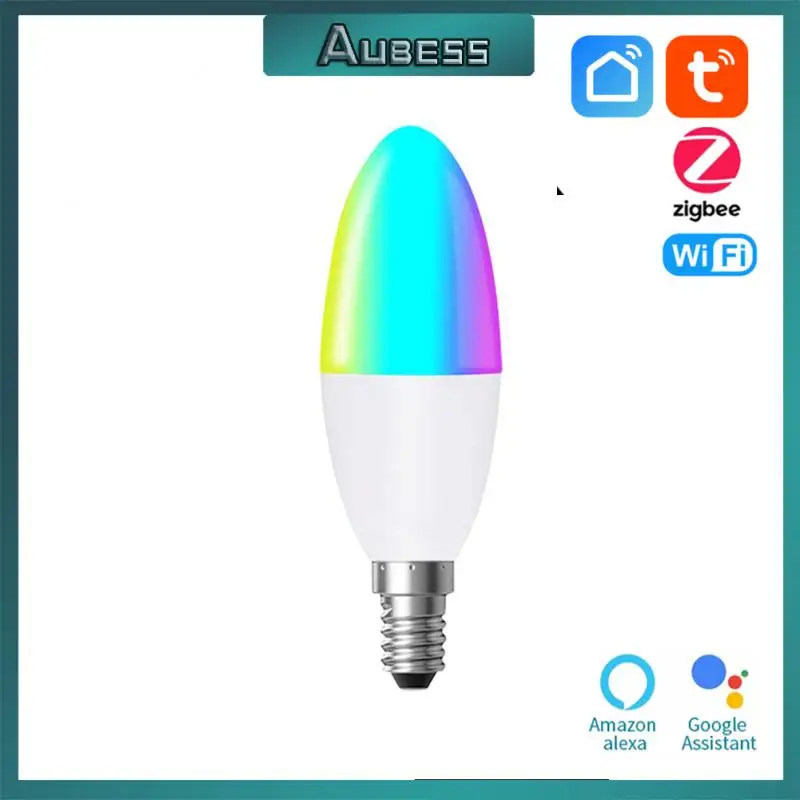 Wifi Smart Light Bulb E14 LED Candle Light Bulb Tuya Zigbee 3.0 RGB+W+C Dimmable SmartThings Echo Plus Alexa google Home
Wifi Smart Light Bulb E14 LED Candle Light Bulb Tuya Zigbee 3.0 RGB+W+C Dimmable SmartThings Echo Plus Alexa google Home