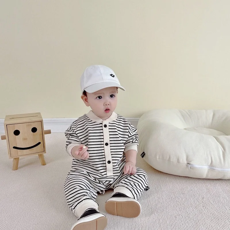 0-24M Autumn Romper Newborn Baby Boy Girl Long Sleeve Loose Striped Jumpsuit One-Pieces Outfits Warm Clothes
0-24M Autumn Romper Newborn Baby Boy Girl Long Sleeve Loose Striped Jumpsuit One-Pieces Outfits Warm Clothes