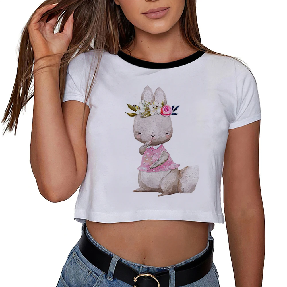 Женская Летняя короткая футболка с круглым вырезом, футболки с милым 3d-рисунком кролика, модная женская футболка, женская уличная футболка с коротким рукавом, 2023
Женская Летняя короткая футболка с круглым вырезом, футболки с милым 3d-рисунком кролика, модная женская футболка, женская уличная футболка с коротким рукавом, 2023