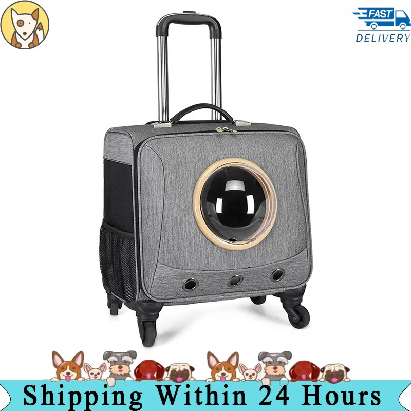 Cat dog luggage 18 inch pet trolley suitcase bag universal wheel travel convenient travel pet case trolley case drop shipping
Cat dog luggage 18 inch pet trolley suitcase bag universal wheel travel convenient travel pet case trolley case drop shipping