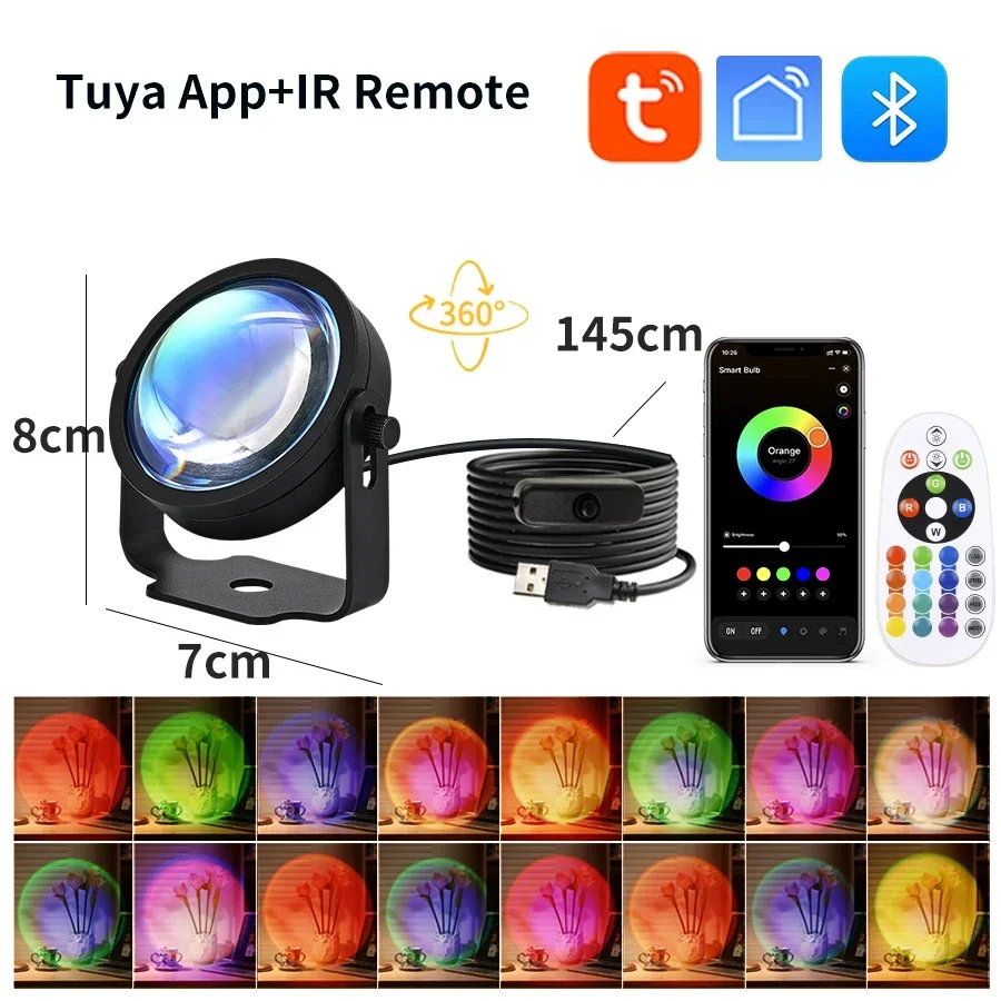 GGBEE Умная RGB LED Лампа Tuya для заката
GGBEE Умная RGB LED Лампа Tuya для заката