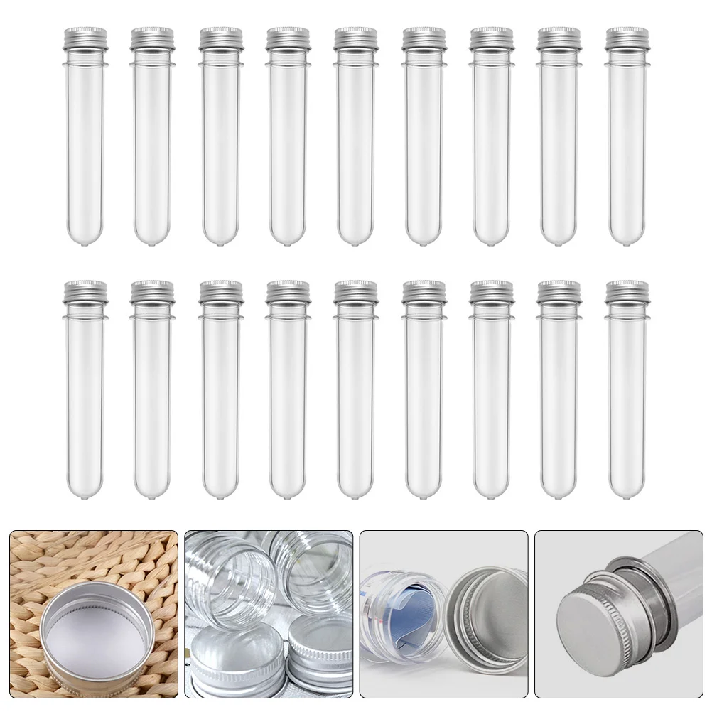 50 Pcs Test Tube Multipurpose Tubes Plastic Go Containers Lid Aluminum Material Storage Candy Jars
50 Pcs Test Tube Multipurpose Tubes Plastic Go Containers Lid Aluminum Material Storage Candy Jars