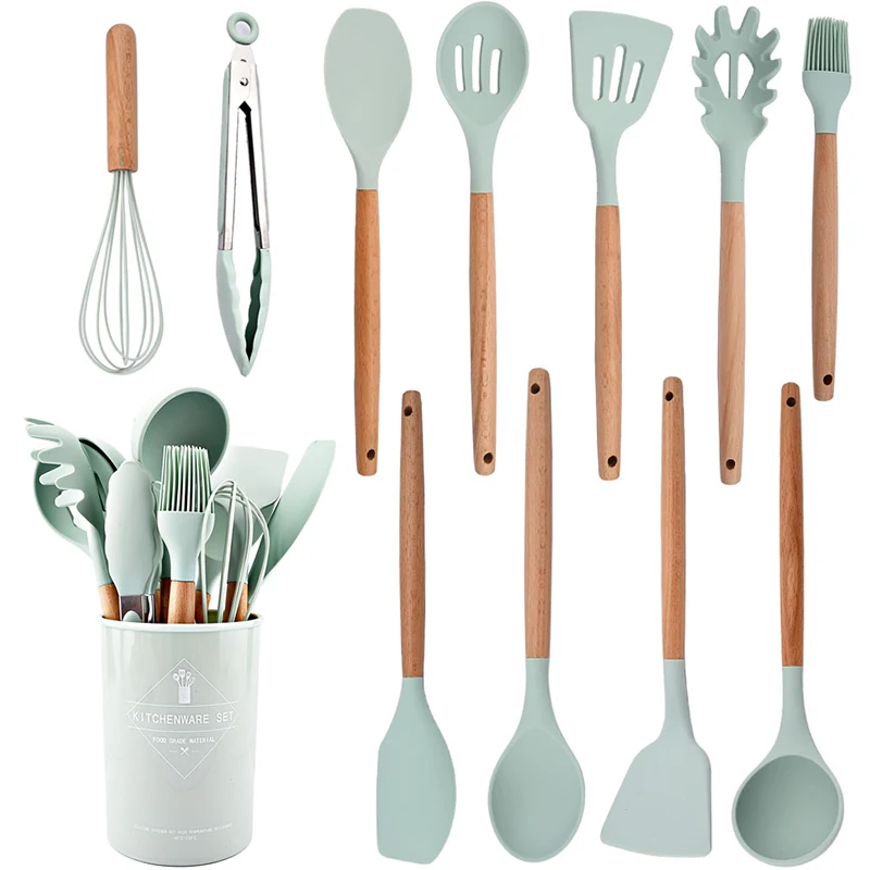 Heat Resistant Silicone Kitchenware Cooking Utensils Set Kitchen Non-Stick Cooking Utensils Baking Tools With Storage Box Tools
Heat Resistant Silicone Kitchenware Cooking Utensils Set Kitchen Non-Stick Cooking Utensils Baking Tools With Storage Box Tools