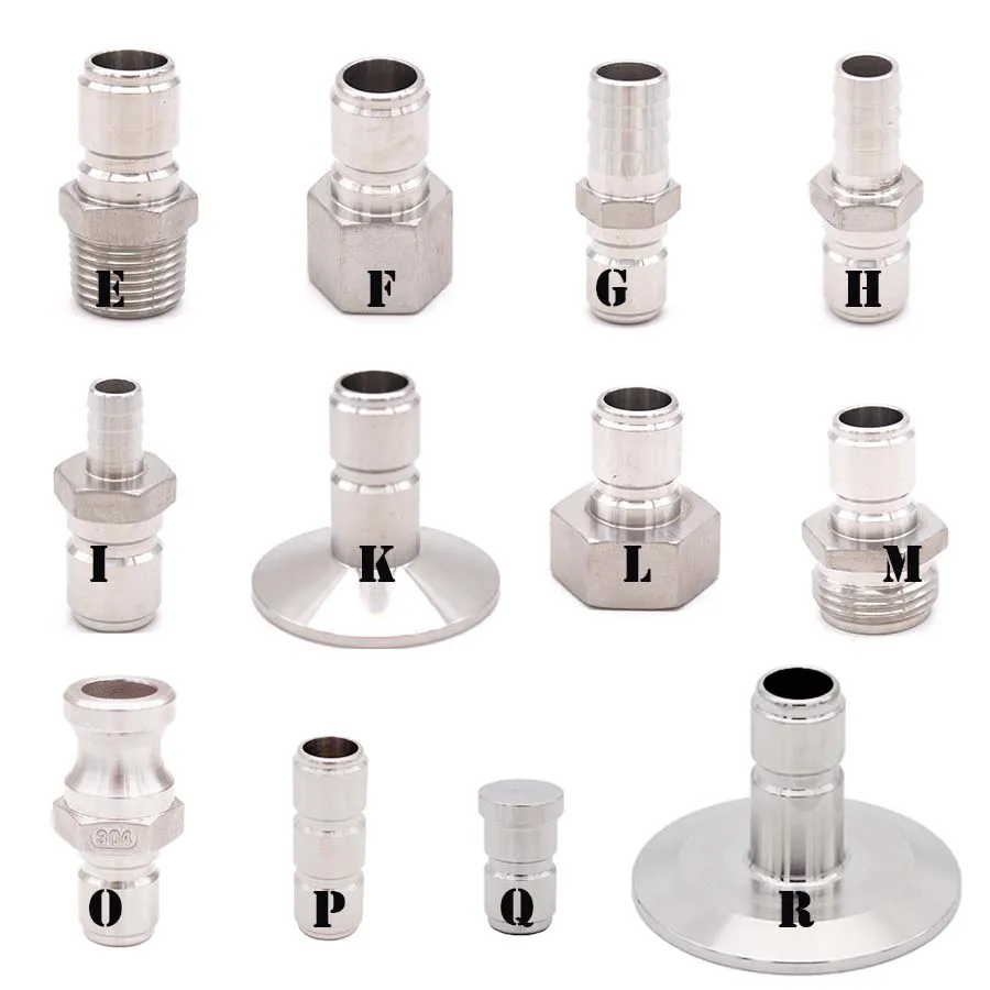 Homebrew Beer Male Quick Disconnects 304 Stainless Steel Ball Lock Style 
Homebrew Beer Male Quick Disconnects 304 Stainless Steel Ball Lock Style