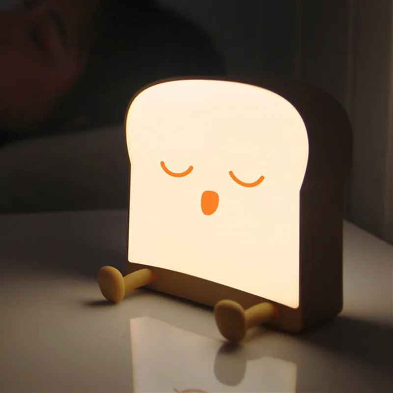 Cartoon Night Light Led Cute Toast Bread Light Mobile Phone Holder Bedroom Silicone Bedside USB Atmosphere Light Birthday Gift
Cartoon Night Light Led Cute Toast Bread Light Mobile Phone Holder Bedroom Silicone Bedside USB Atmosphere Light Birthday Gift