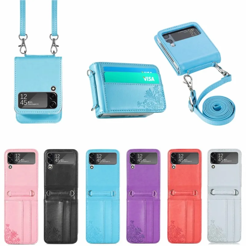 Floral Leather Strap Case For Samsung Galaxy Z Flip 3 Wallet Card Slot Phone Cover Full Protection Folding Case Samung ZFlip3
Floral Leather Strap Case For Samsung Galaxy Z Flip 3 Wallet Card Slot Phone Cover Full Protection Folding Case Samung ZFlip3