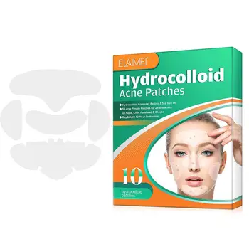 Hydrocolloid Acne Face Mask - 5 Large Pimple Patches For Zit Breakouts On Nose, Chin, Forehead And Cheeks 10pcs/box R7L7