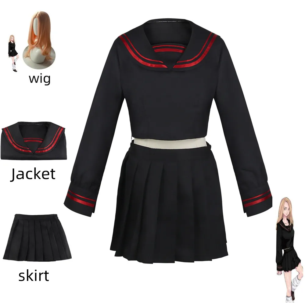 Костюм для косплея из аниме «Мстители Токио», жакет с плиссированной юбкой, парик для мужчин и женщин, японская школьная форма JK для Хэллоуи...
Костюм для косплея из аниме «Мстители Токио», жакет с плиссированной юбкой, парик для мужчин и женщин, японская школьная форма JK для Хэллоуи...