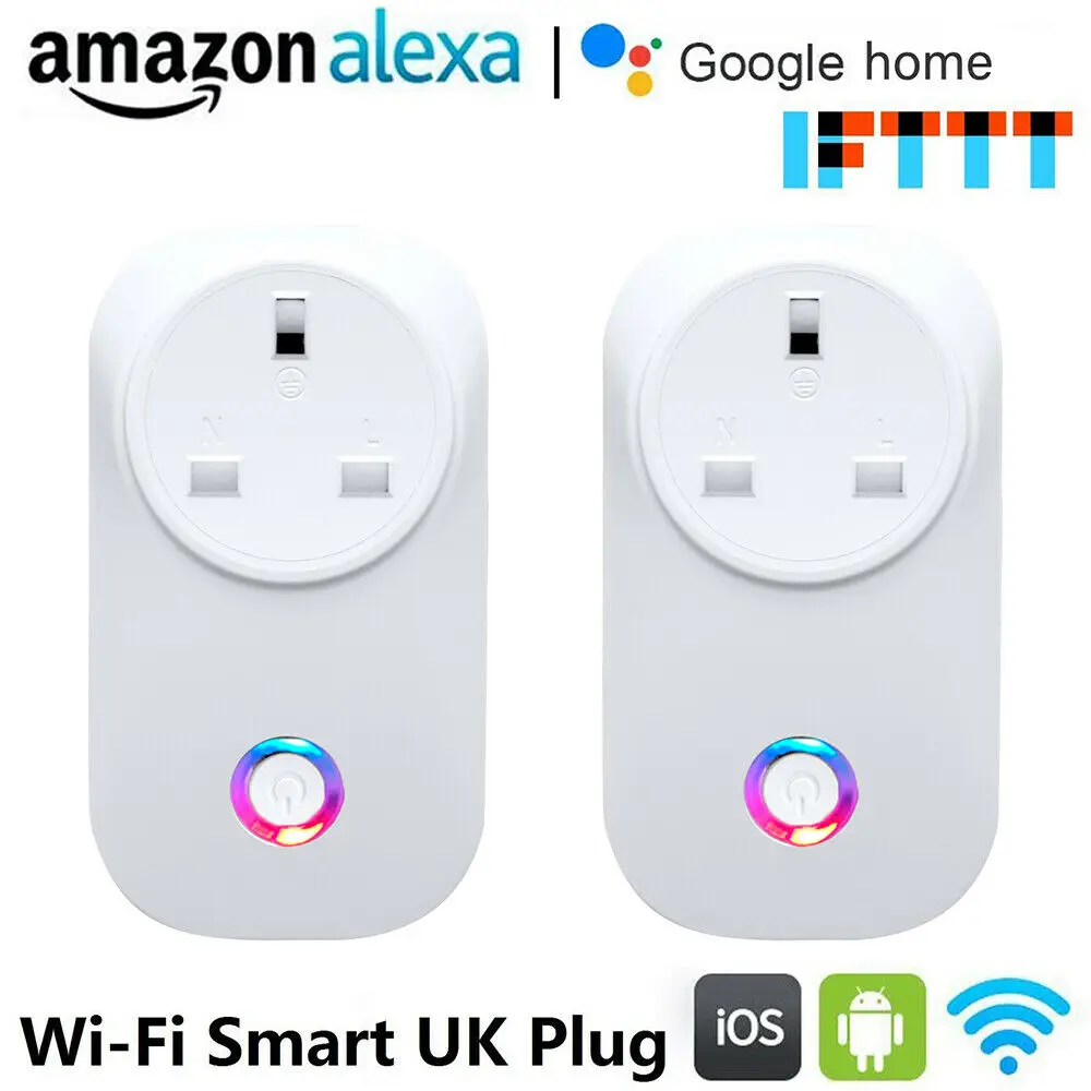 WiFi Smart UK Plug Socket Switch Timer Remote Control For Amazon Alexa Google UK 
WiFi Smart UK Plug Socket Switch Timer Remote Control For Amazon Alexa Google UK