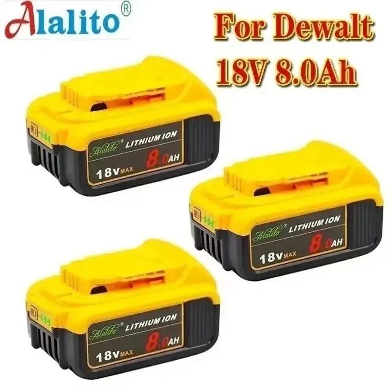 3pcs 18V 8.0Ah MAX Battery power tool Replacement for DeWalt DCB184 DCB181 DCB182 DCB200 20V 8A 18Volt 18 v Battery
3pcs 18V 8.0Ah MAX Battery power tool Replacement for DeWalt DCB184 DCB181 DCB182 DCB200 20V 8A 18Volt 18 v Battery