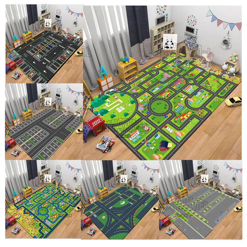 Children's Anti-slip Flannel Carpet Comfortable Soft Safe Game Style Road Traffic Route Map Rug Patterns Baby Climbing Play
Children's Anti-slip Flannel Carpet Comfortable Soft Safe Game Style Road Traffic Route Map Rug Patterns Baby Climbing Play