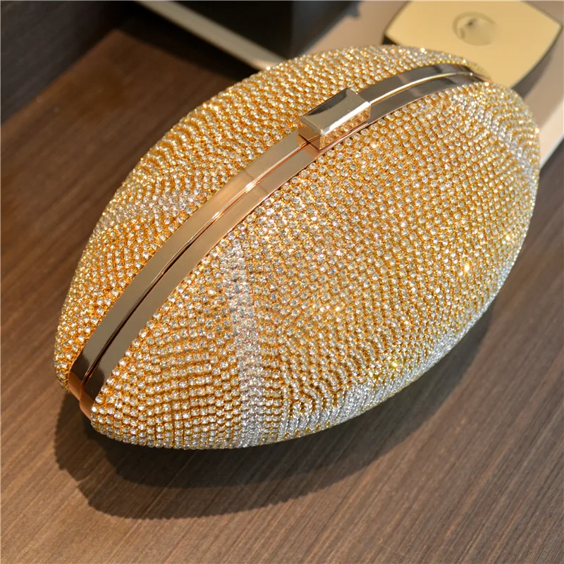 Fashion Popular Diamond Rugby Ball Crystal Clutch Ladies Bag Shoulder Bag Luxury Small Novelty Funny Clutch Shoulder Bag
Fashion Popular Diamond Rugby Ball Crystal Clutch Ladies Bag Shoulder Bag Luxury Small Novelty Funny Clutch Shoulder Bag