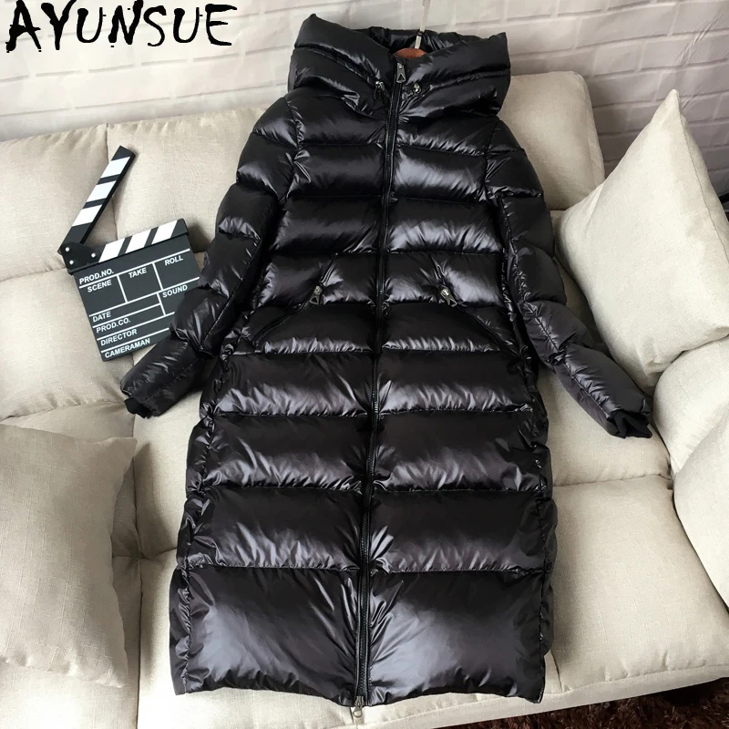 AYUNSUE White Duck Down Jacket Women Thick Long Winter Coat Women Hooded Korean Female Puffer Jacket Doudoune Femme KJ727
AYUNSUE White Duck Down Jacket Women Thick Long Winter Coat Women Hooded Korean Female Puffer Jacket Doudoune Femme KJ727