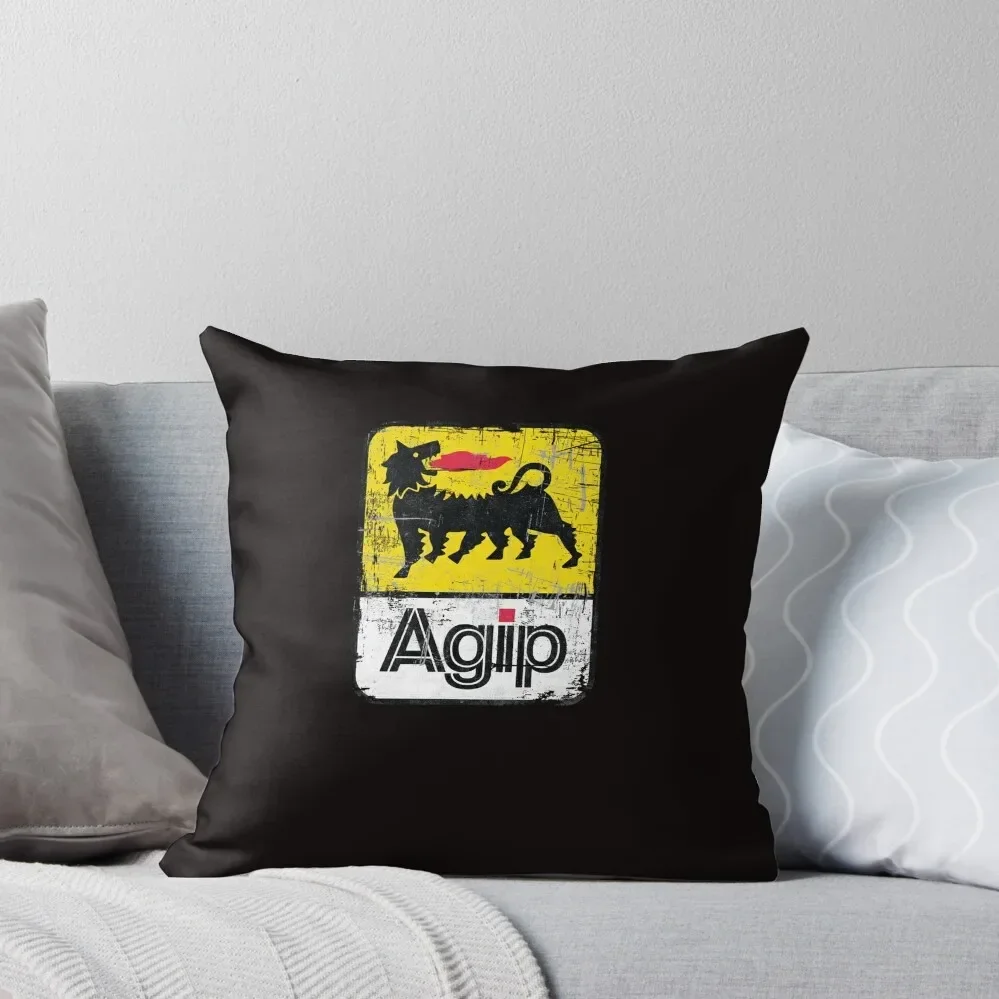 AGIP Lubricants Logo 1968 1998 потертая версия декоративная подушка наволочка роскошная