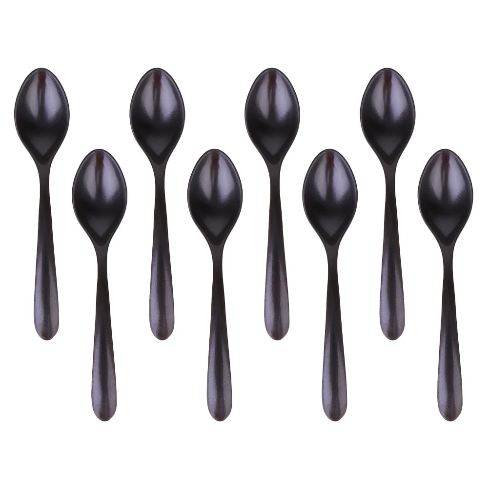 

8 Pcs Imitation Porcelain Spoon Dessert Spoons Melamine Soup Spoons Tablespoon Multi-purpose Gadgets Simple Child