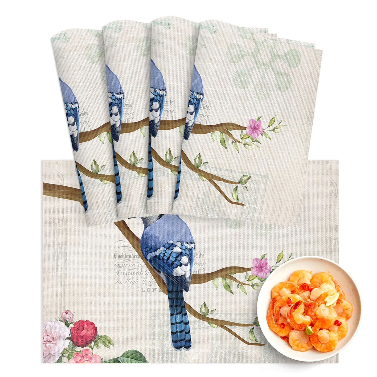 4/6Pcs Table Mat Vintage Flowers And Birds Bowl Pad Coaster Set PVC Dining Table Placemats Home Decoration Kitchen Accessories
4/6Pcs Table Mat Vintage Flowers And Birds Bowl Pad Coaster Set PVC Dining Table Placemats Home Decoration Kitchen Accessories