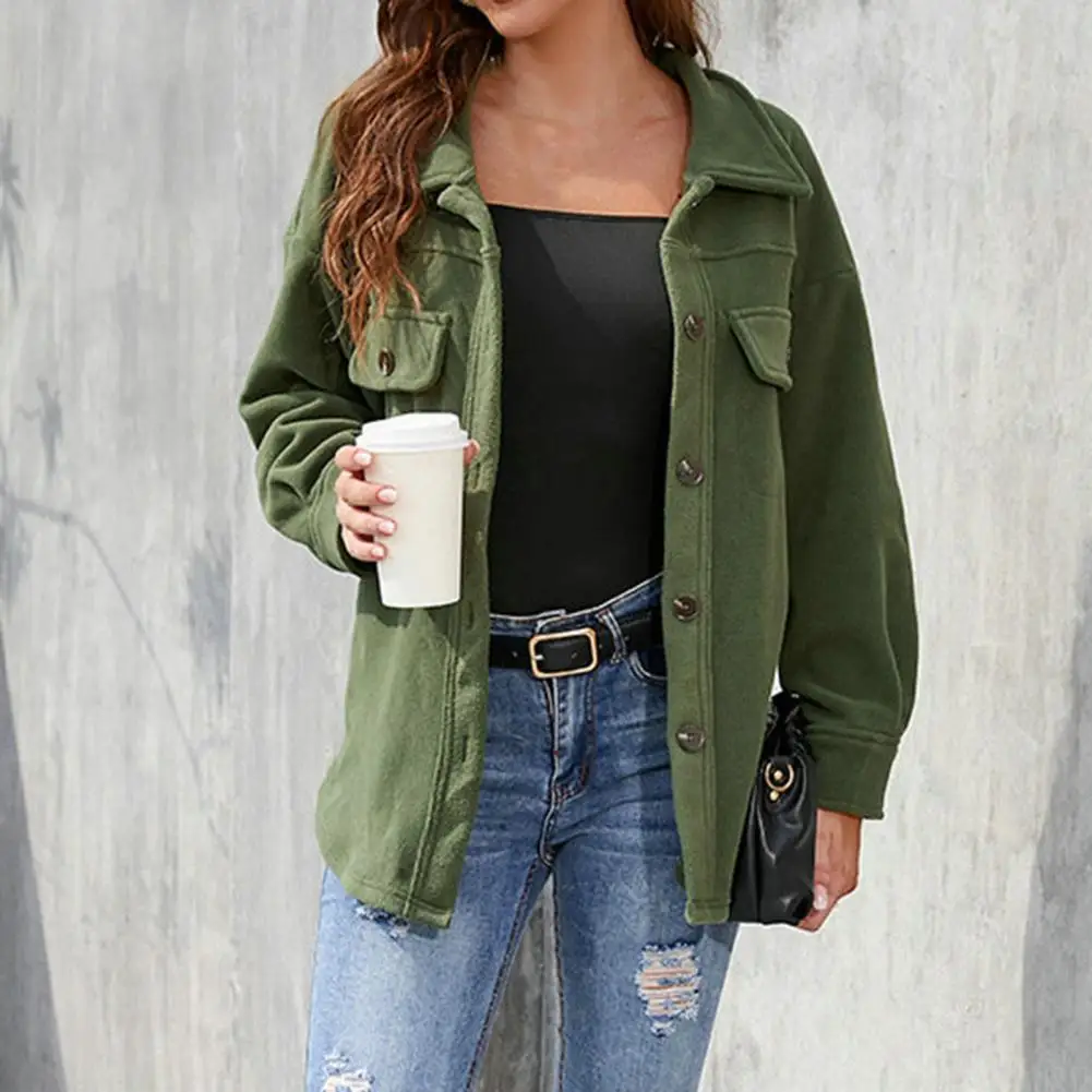 Soft Stylish Wear-resistant Lapel Women Coat Buttons Winter Coat Cardigan for Home
Soft Stylish Wear-resistant Lapel Women Coat Buttons Winter Coat Cardigan for Home