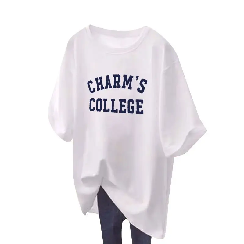 Fashion Loose Ladies Short-sleeved Tshirt Fat Mm Slim Top 2023 Summer New Ladies Letter Ins Joker Printed Short-sleeved T-shirt
Fashion Loose Ladies Short-sleeved Tshirt Fat Mm Slim Top 2023 Summer New Ladies Letter Ins Joker Printed Short-sleeved T-shirt