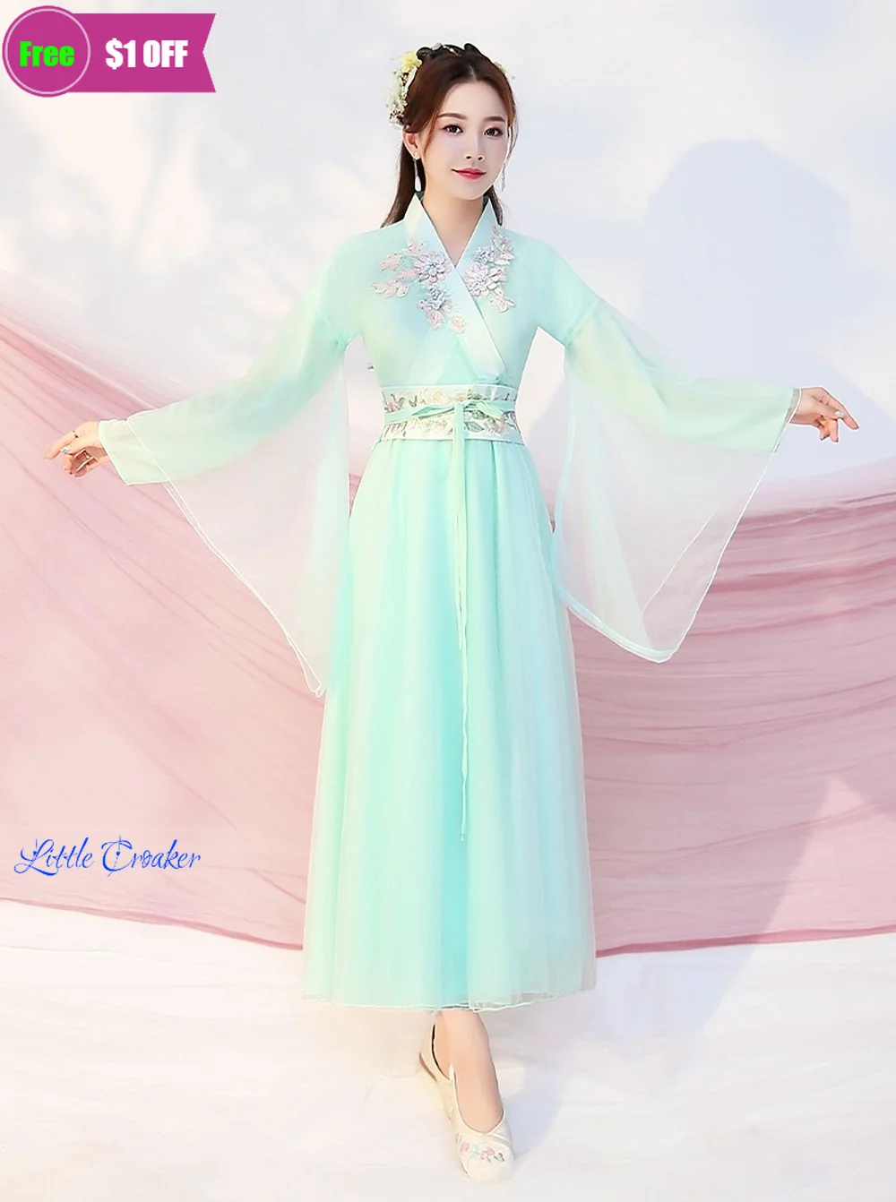 Chinese Traditional Costume Hanfu Dress Outfit Women Chinese Dance Costumes Hanfu Women Cheongsam Dress Embroidery Flower
Chinese Traditional Costume Hanfu Dress Outfit Women Chinese Dance Costumes Hanfu Women Cheongsam Dress Embroidery Flower