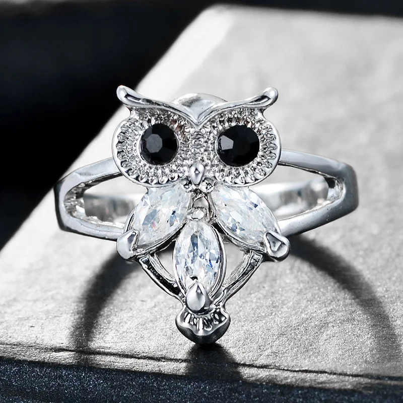 Milangirl Women's Owl Rings Fashion jewelry Engagement Wedding CZ Crystal Zircon Animal Ring For Women Girls
Milangirl Women's Owl Rings Fashion jewelry Engagement Wedding CZ Crystal Zircon Animal Ring For Women Girls