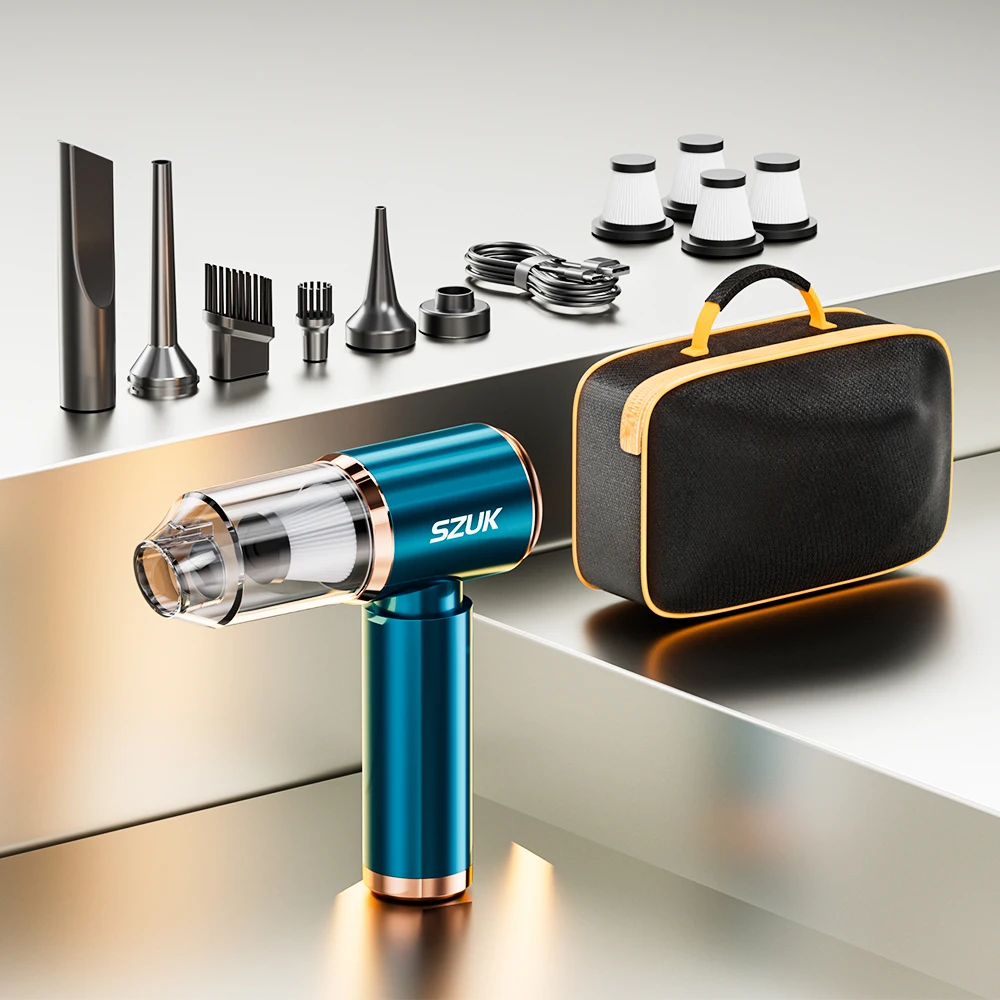 SZUK новый мини-автомобильный пылесос 165000Pa беспроводной пылесос мощный всасывающий ручной портативный пылесос для автомобиля
SZUK новый мини-автомобильный пылесос 165000Pa беспроводной пылесос мощный всасывающий ручной портативный пылесос для автомобиля