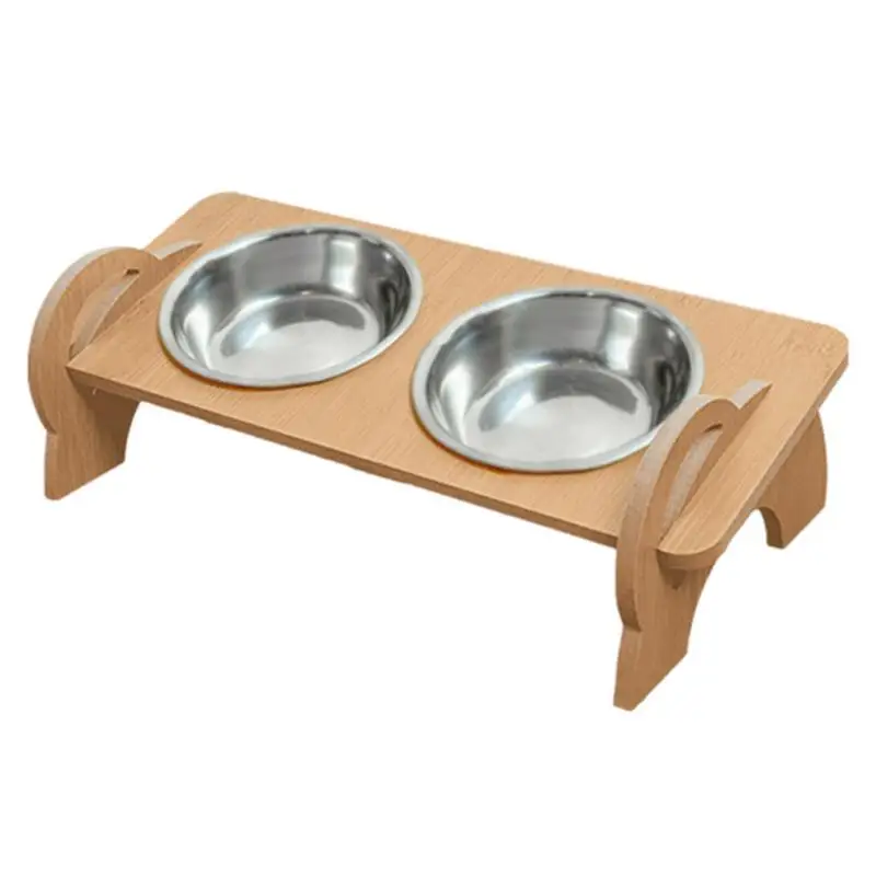 

Cat Food Bowls Elevated Pet Water Feeder Dog Bowls Cats Feeders Kitten Supplies Stainless Steel Cat Dishes pet accessories