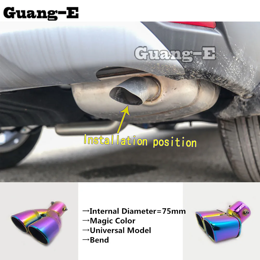 Internal Diameter=75mm/Magic Color/Universal Model Car Muffler Exterior Back End Pipe Dedicate Exhaust Tip Tail Outlet Vent 1pcs
Internal Diameter=75mm/Magic Color/Universal Model Car Muffler Exterior Back End Pipe Dedicate Exhaust Tip Tail Outlet Vent 1pcs